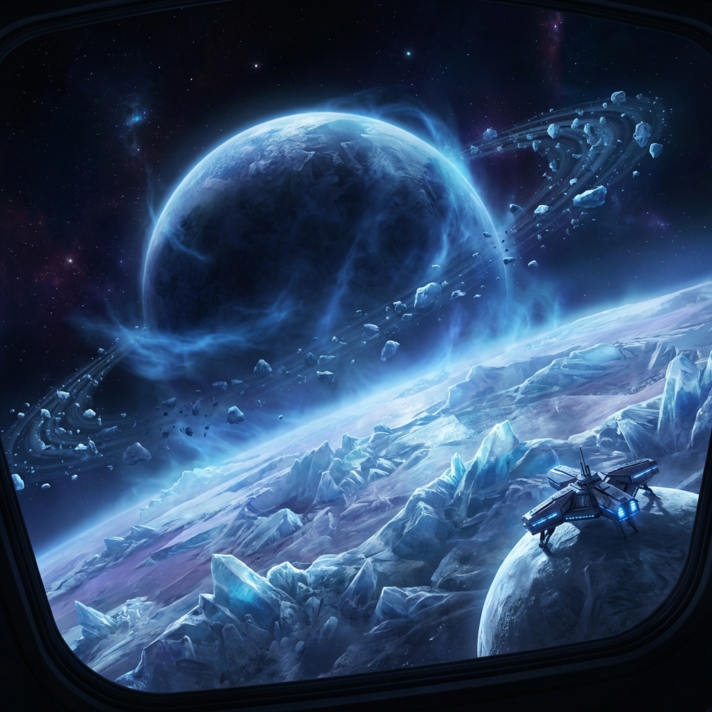 Icy Planet Background